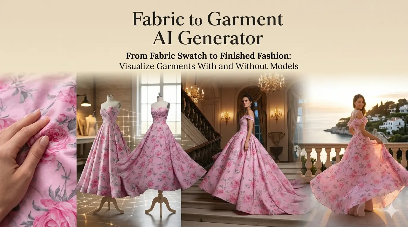 Transform Fabric Swatch to Finished Fashion: Visualize Garments With and Without Models image 3